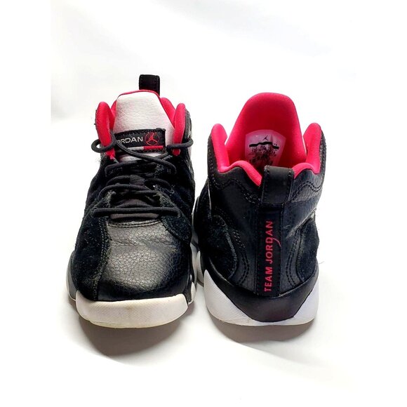 Nike Girls Air Jordan 6 Ring Black Pink White Sneaker size 12 C 557 - Picture 2 of 11